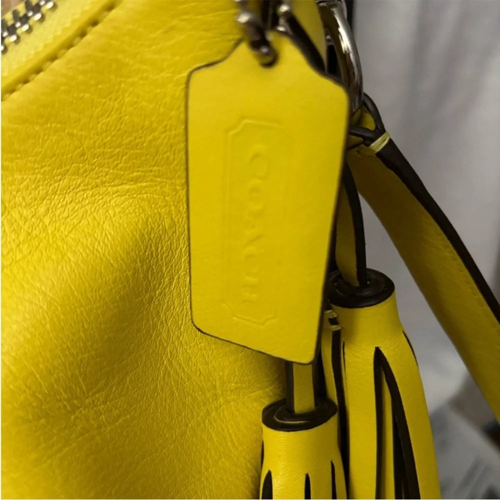 Coach Legacy Corteney Yellow Leather Shoulder/crossbody6 Bag - Picture 8 of 13